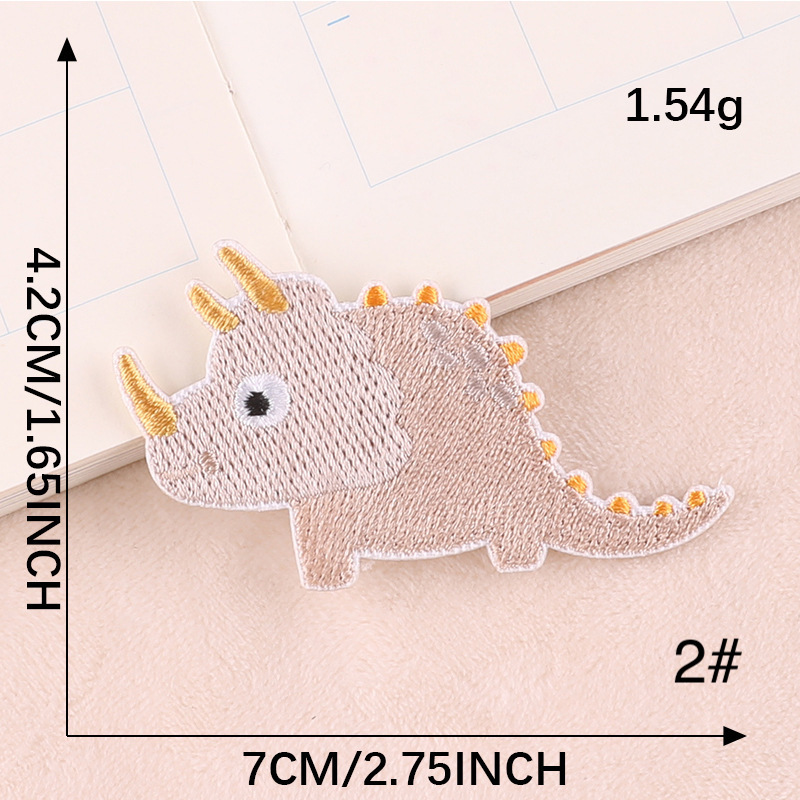 9種】ドラゴン 恐竜 刺繍ワッペン ワッペンシール アップリケ