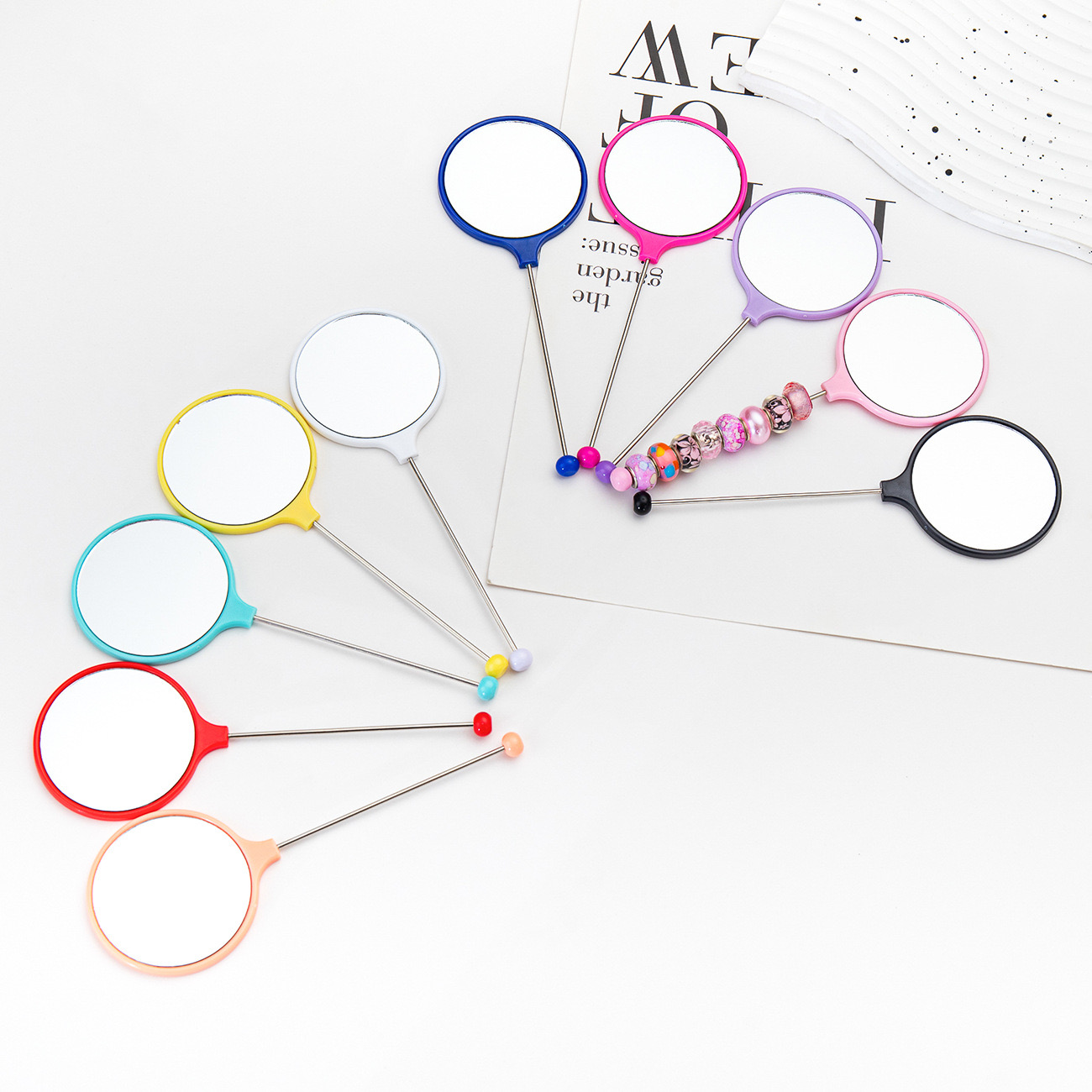 新作 カスタム鏡 ビーズミラー 手芸DIY ミニ可愛い カガミ INS | 卸売