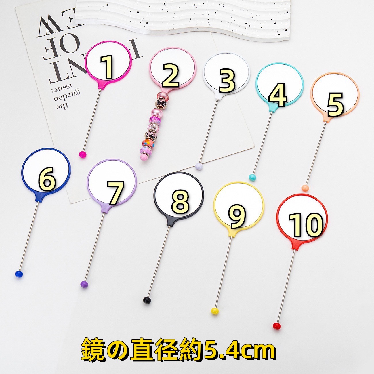 新作 カスタム鏡 ビーズミラー 手芸DIY ミニ可愛い カガミ INS | 卸売