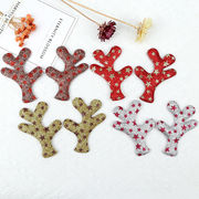 クリスマスデコパーツ 生地 パッチ 刺繍アップリケDIY ヘアアクセサリー 貼り付けパーツ