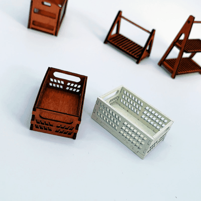 ドールハウス用 ミニチュア道具 フィギュア ぬい撮 おもちゃ 微風景 撮影道具 収納ボックス 装飾