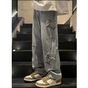 ファッション祭り特価中  ジーンズ 男ズボン ゆったりする ストレート ワイドパンツ カジュアルパンツ