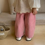 【2023秋新作】韓国風子供服 ベビー服 キッズ 男女兼用 ロングパンツ コーデュロイパンツ