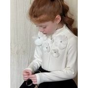 2025 秋新作 韓国風  子供服   ベビー服  トップス   花柄 インナー or スカート 女の子