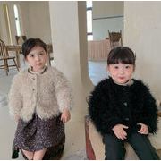 秋冬新作  韓国風子供服  親子服  レディース  カーディガン   コート  ふわふわ  もふもふ  2色