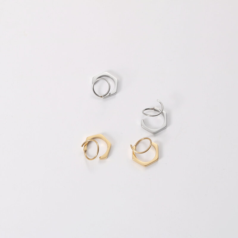 ステンレスピアス アクセサリー デザイン 金属アレルギー対応 ファッション 18kコーティング