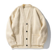 快適で暖かい INSスタイル  カップル服 シンプル 気質 ニットトップス カーディガン スリム セーター