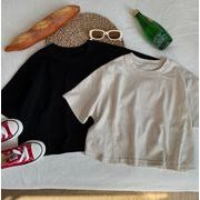 2025 夏新作  韓国風子供服  ベビー服 トップス  半袖  Tシャツ  男女兼用  2色