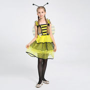 ハロウィン コスプレ 衣装 蜂 ミツバチ 蜜蜂 プリンセス お姫様 ワンピース子供用 コスチューム 女の子