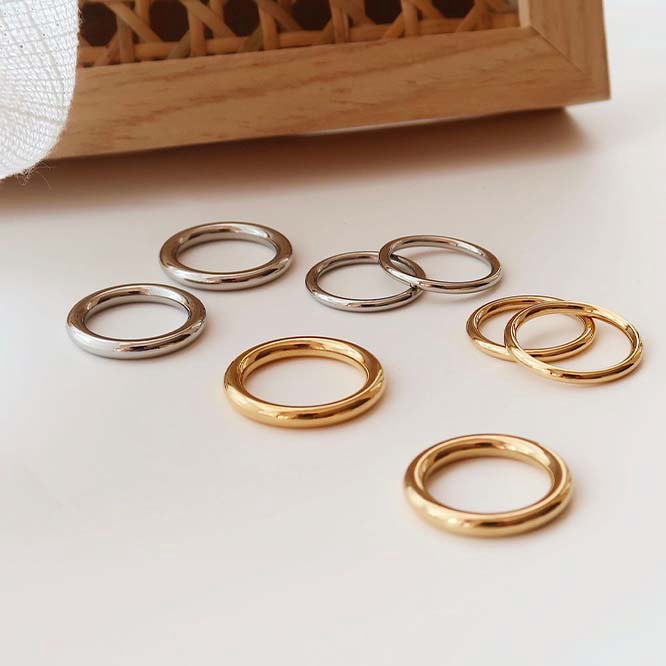 【大人風】金アレ対応素材　S925コーティング silverring シンプル リング 指輪