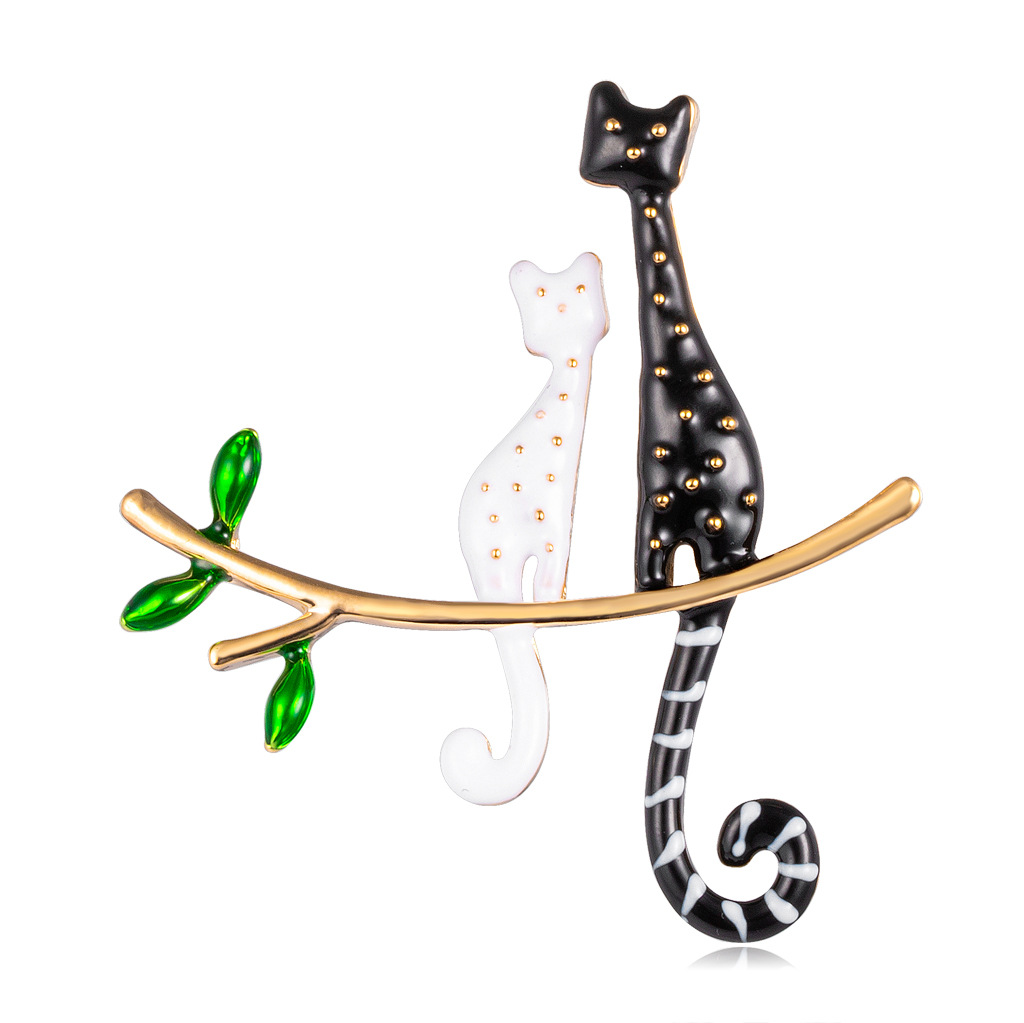 可愛い 動物のブローチ 猫のブローチ ファッションレディースブローチ コサージュ ピン アクセサリー