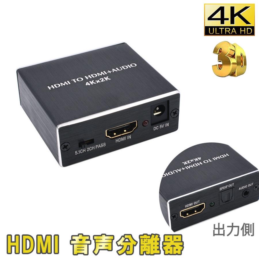 HDMIアダプター for セレクター 光デジタル オーディオ SPDIF 音声分離機 PS5