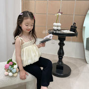 3色 夏の新作 女の子のふくらんでいるキャミソール 韓国風 子供服 ノースリーブタンクトップ