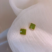 緑のフランスのイヤリング2022新しい流行の韓国の気質ハイエンドの銀の針のイヤリング女