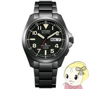 腕時計 プロマスター 20気圧防水 電波ソーラー デイ&デイト AT6085-50E メンズ ブラック Citizen シチ・