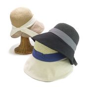 　Orientブリムリネン細編みペーパーヘムカットクロッシェ　レディース帽子