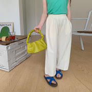 夏 薄い 4色 ガールズパンツ ゆるい ストレートワイドレッグパンツ キッズカジュアルパンツ ズボン