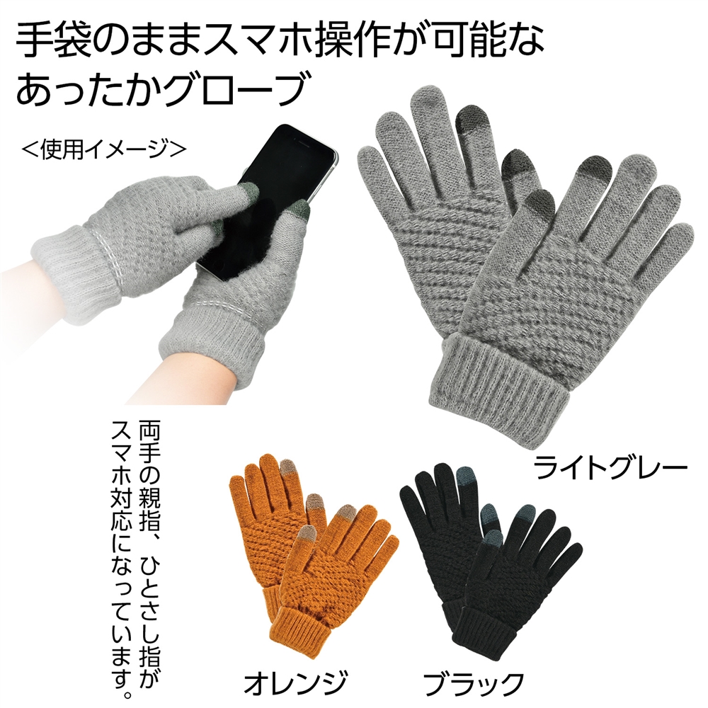 カジュアルタッチグローブ　１双　手袋/防寒/スマホ対応/シンプル　