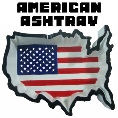 AMERICAN ASHTRAY COUNTRY 【灰皿 アメリカン マップ 国旗柄】