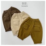 秋冬新作子供服、韓国風、男の子、オーバーオール、大きなポケット、カジュアルロングパンツ