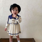 ガールズセータードレス 春秋のドレス 韓国の子供服 長袖ニットスカート