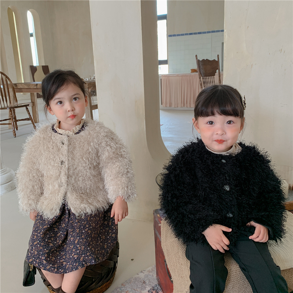 【秋新作】韓国風子供服 ベビー服 キッズ 女の子 もこもこアウター コート ジャケット