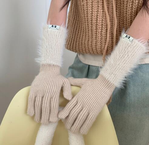 ファッション小物 手袋 グローブ  ニット手袋  防寒　アームカバー 毛糸 スマホタッチ対応