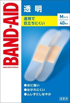 【一般医療機器】バンドエイド　透明　Ｍサイズ　４０枚入