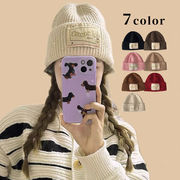 帽子　ニットキャップ　レディース　韓国ファッション　デザイン　秋冬　7colors