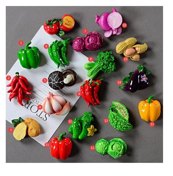 冷蔵庫に貼り付け かわいい可愛い外観　マグネット　冷蔵庫おしゃれ　野菜の造形 磁気ステッカー
