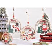 クリスマスツリー 木製チャーム クリスマス用 飾り クリスマスツリー用 Christmas 装飾品 4色