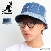 カンゴール【KANGOL】DENIM MASHUP BUCKET ロゴ バケット ハット 帽子 デニム パッチワーク ユニセックス