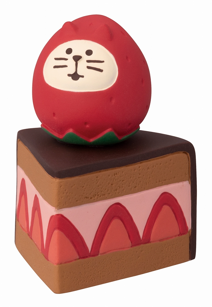 コンコンブル いちご猫だるまのチョコケーキ