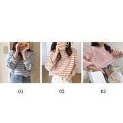 春長袖ゆったりTシャツ