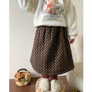秋冬新作   韓国風子供服     ボトムス  スカート  女の子  ファッション  綿入れのスカート