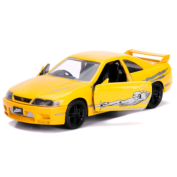 ワイルドスピードシリーズNissan Skyline GT-Rイエロー 1/32 JADATOYS 1:32 ワイルドスピードダイキャストカー LEON'S NISSAN