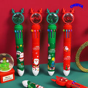 ボールペン　クリスマス　かわいい　文房具　10色ボールペン　学生用品　事務用品　ランダム発送