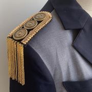 ヒップホップエポレット JAZZ スーツのブローチ バッジ メダル コスチューム ロック 歌手のエポレット