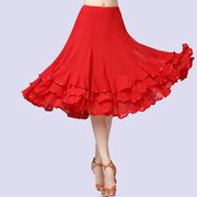 古典ダンス 衣装 スカート ダンスウェア ロング丈 360° 広がる 大きい裾 飄逸 古典ダンス バレエ  練習着