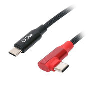 ミヨシ Type-C USB2.0 PDケーブル 1.2m L型 ブラック UPD-2A1