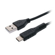 【5個セット】 ミヨシ シリコンUSB2.0ケーブル AtoC 0.5m ブラック USB