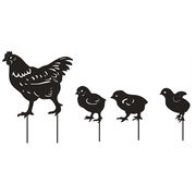 大感謝祭限定 INSスタイル 雌鶏 庭園 ひよこ 金属 ステンシル 装飾 庭 鶏一家挿牌 芝生 トレンド 鶏