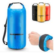防水バケツ 水泳 旅行 野営　防水バッグ 10Lフォルダメッシュ  ウォータバッグ 便利　PVCバッグ
