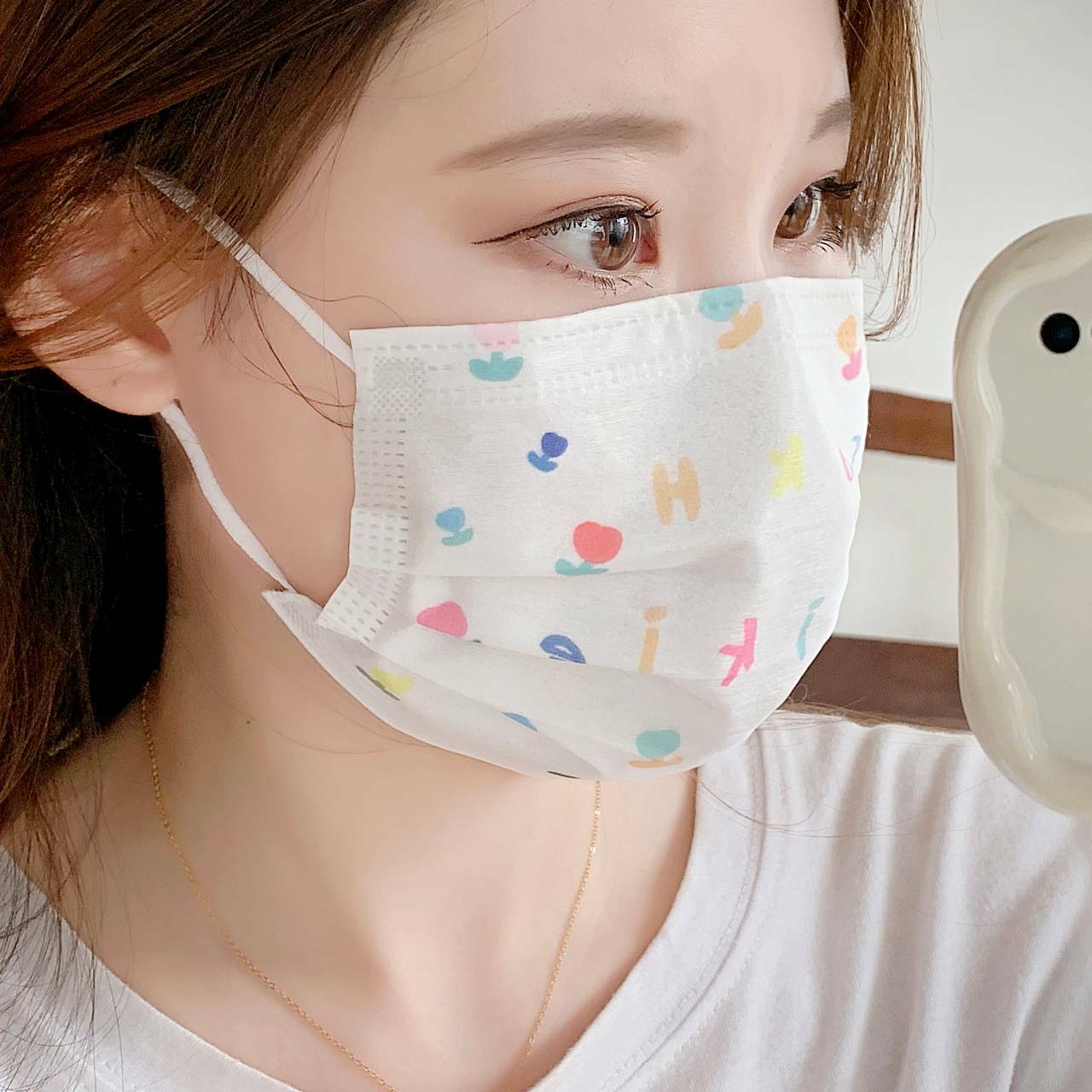 和風マスク 新作 個包装 大人用  国内検品　 花柄  10枚入り 不織布 除菌  使い捨てマスク （22630)