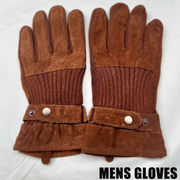 2023秋冬新作 手袋 メンズ 男性用 大人 スエード調 伸縮 防寒 あったか 黒 ブラウン レッド パープル