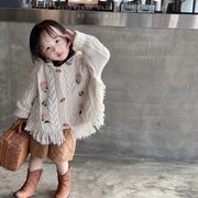 2023新作 韓国風子供服  女の子 アウター コート アウター コート セーター 90-140cm