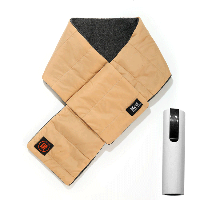 電熱マフラー マフラー【1本型モバイルケース付き】 4色 USB給電式 男女兼用 超軽量 スカーフ