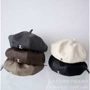 キッズ  帽子  2024新品  韓国ファッション 子供用  カジュアル  ベレー帽    無地   男女兼用  5色