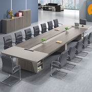 会議テーブル　大型会議テーブル　商談テーブル　木目調　コンセント付き　USBボー&#12787;付き