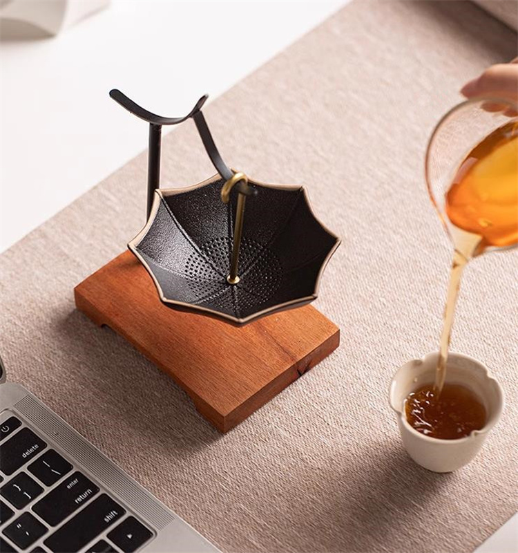 素敵なデザイン 傘茶濾し 茶漏れ 陶磁器茶葉濾し ろ過器 茶器金具 茶台 かわいい 茶器 家庭用置物